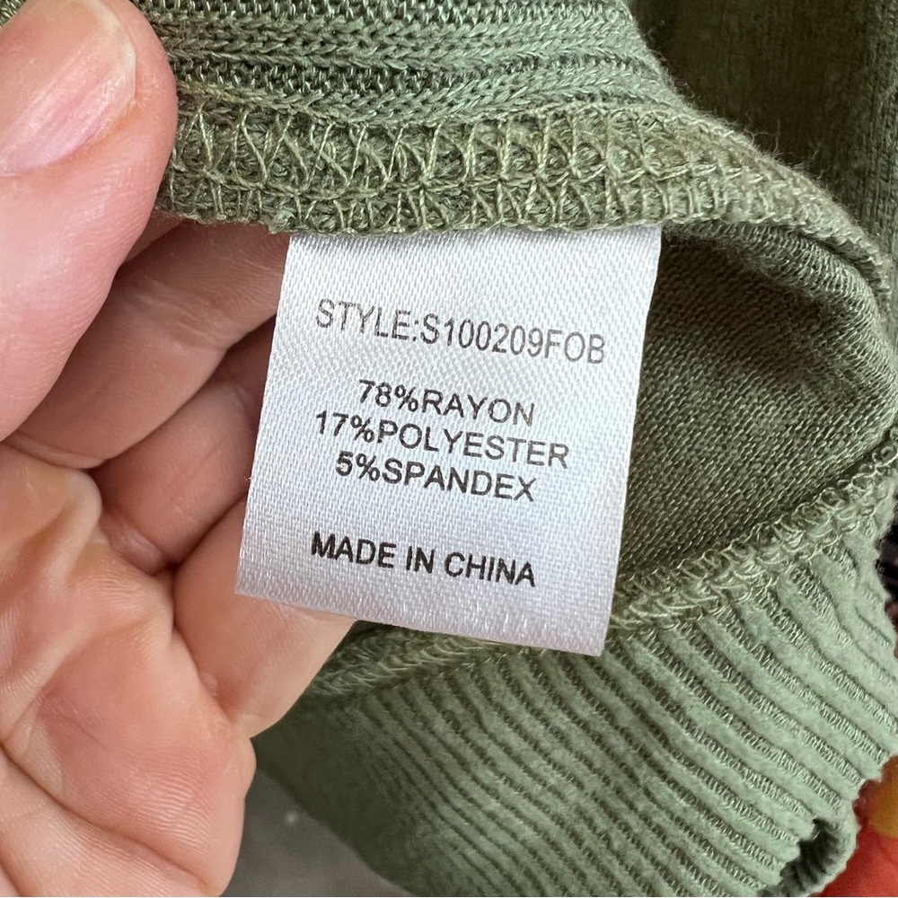 78 & SUNNY Dark Academia Sage Green Dolman Sleeve Spring Sweater, XL - Picture 13 of 14